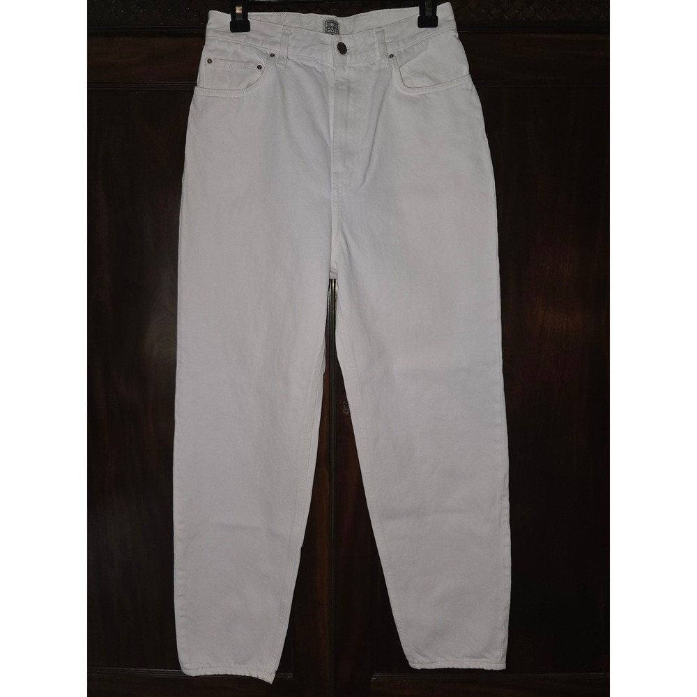 Toteme White Tapered Leg Denim High Rise Jeans Made in Italy 27/32.